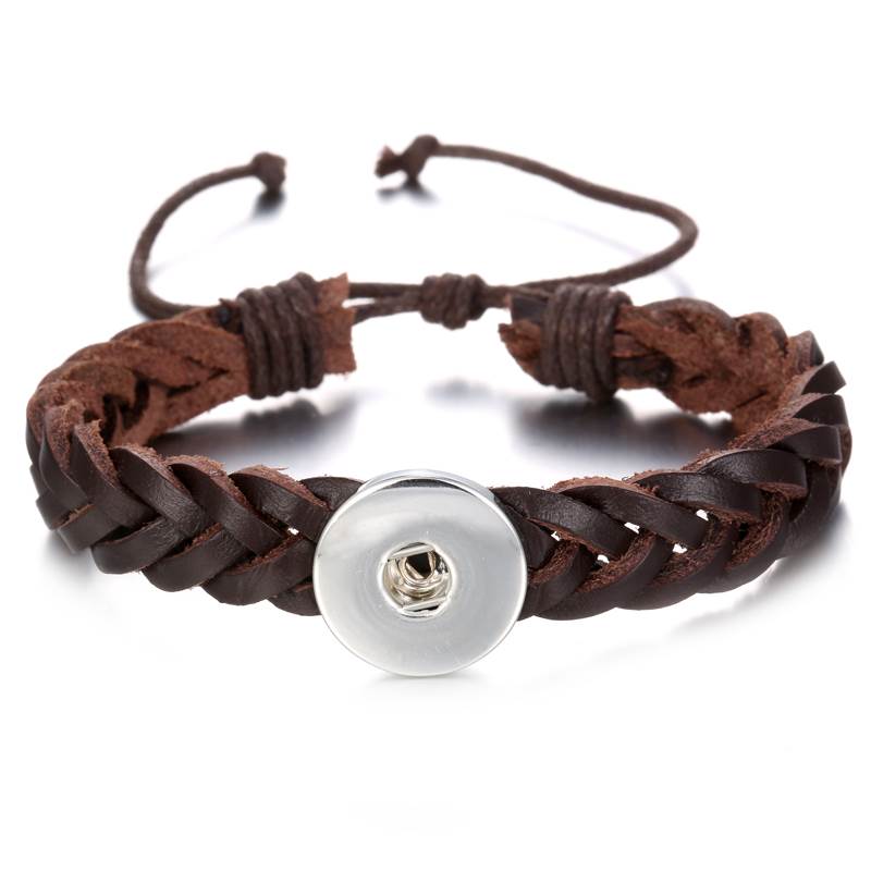 Statement Brown Twist Braid Leather Bracelet