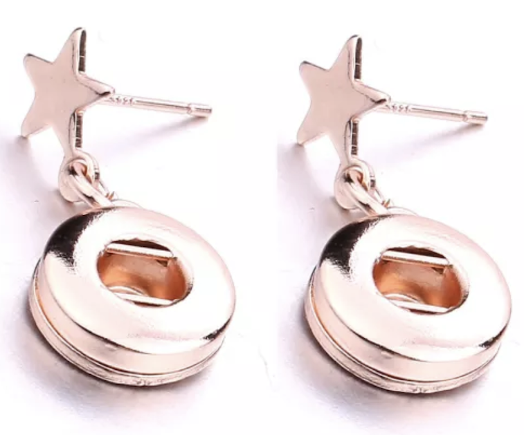 Petite Rose Gold Star Earrings