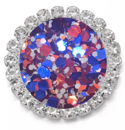 Statement Happy Days Are Here Again Patriotic Glitter Bling Glitter Snap