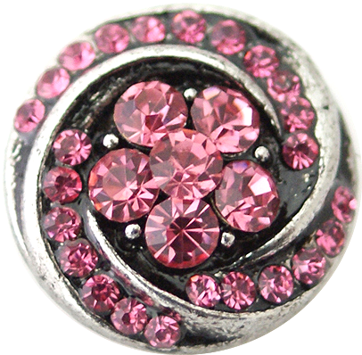 Statement Pink Bling Swirl Snap