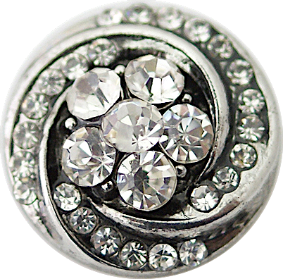 Statement Clear Bling Swirl Snap