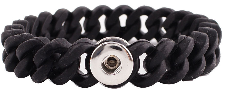Petite Black Silicone Stretch Bracelet