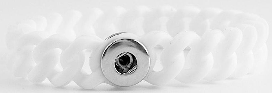 Petite White Silicone Stretch Bracelet