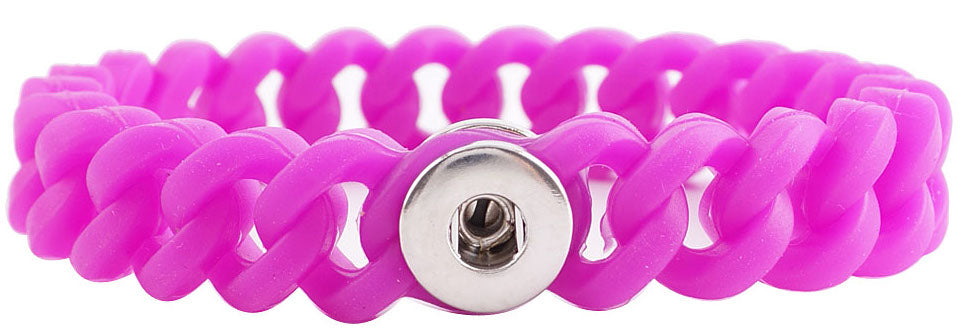 Petite Deep Pink Silicone Stretch Bracelet