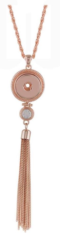 Statement Rose Gold Tassel Necklace
