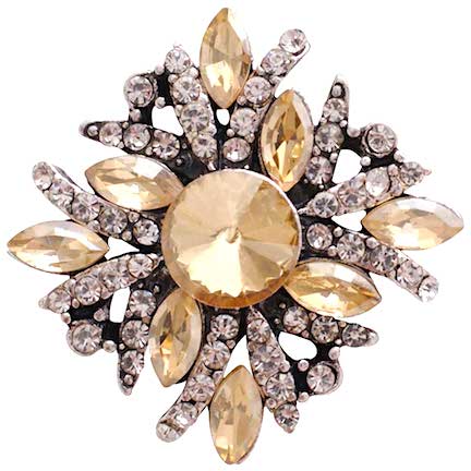 Statement Bling Swirl Flower Snap