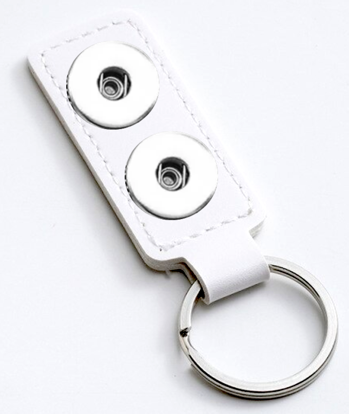 Statement 2 Snap Keychain: White