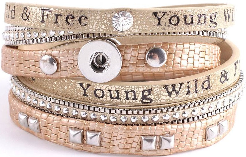 Petite One Snap Vintage Inspired Multi-Wrap Bracelet