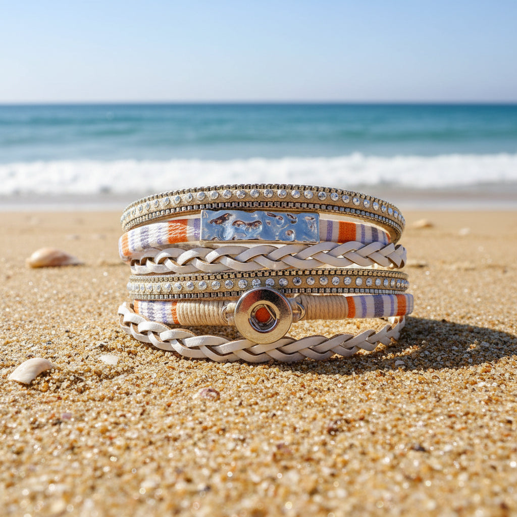 Petite Peach Multi-Wrap Bracelet