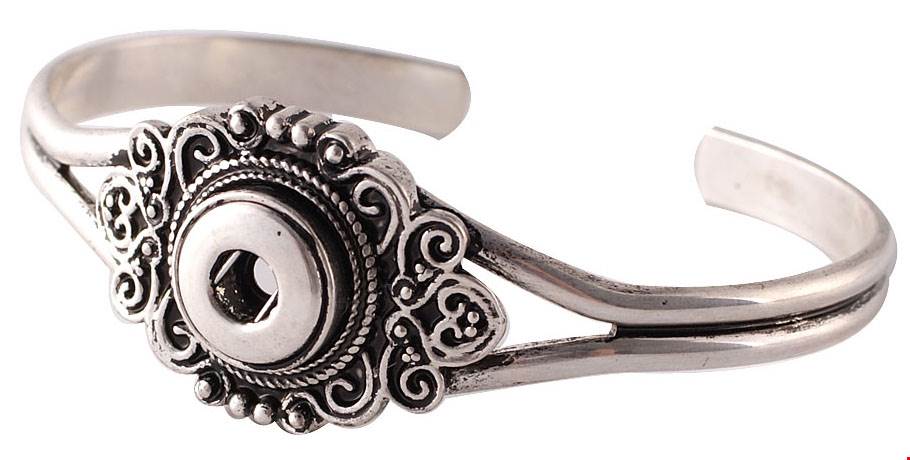 Petite Silver Tone Cuff Bracelet