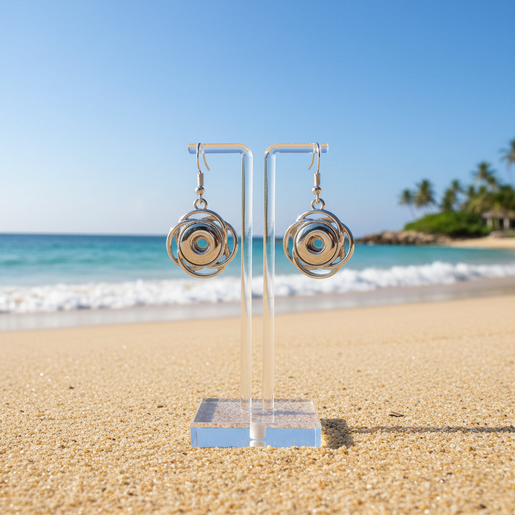 Petite Silver Swirl Earrings
