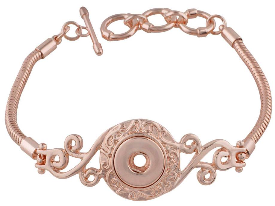 Petite Dainty Swirls Rose Gold Tone Bracelet