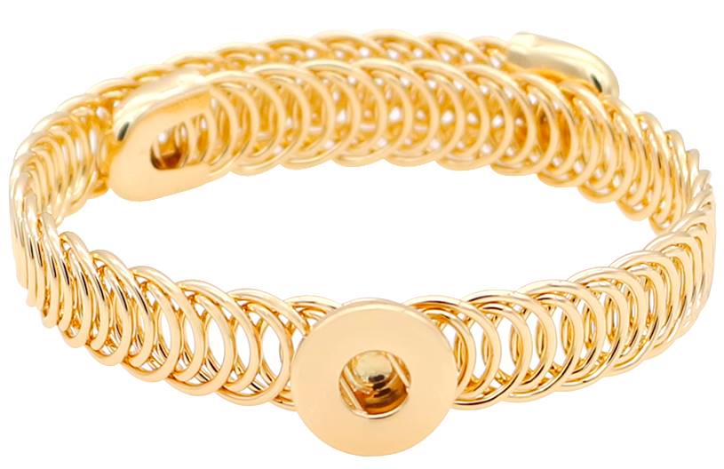 Petite Expandable Gold Tone Coil Bracelet