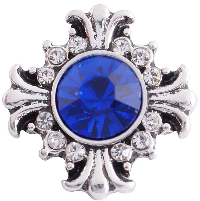 Petite Crystal Fleur De Lis Style Snap