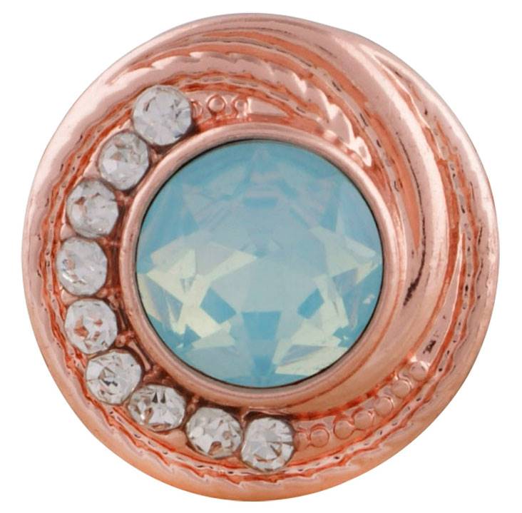 Petite Rose Gold Crystal Swirl Snap