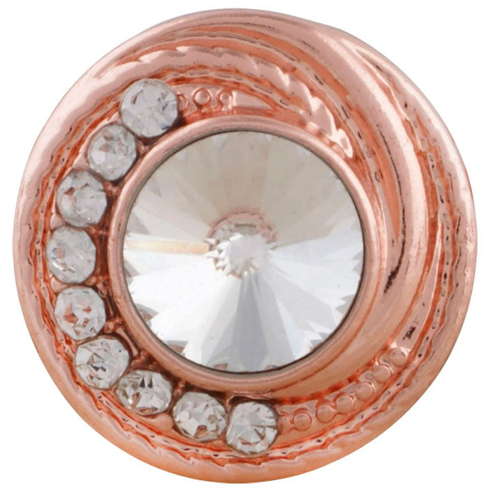 Petite Rose Gold Crystal Swirl Snap