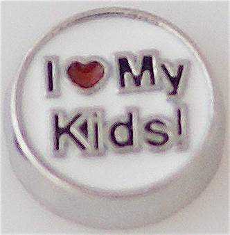 I Love My Kids Locket Charm