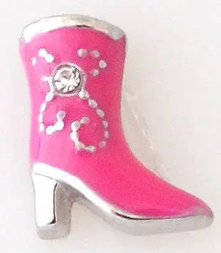 Pink Boot Locket Charm Snappy Jewels