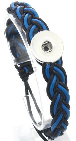 Twist Braid Leather Statement Bracelet