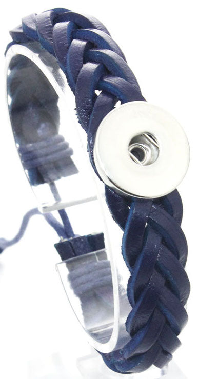 Twist Braid Leather Statement Bracelet