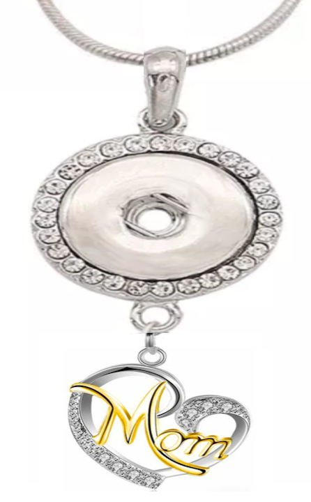 Statement Dangle Love Mom Necklace