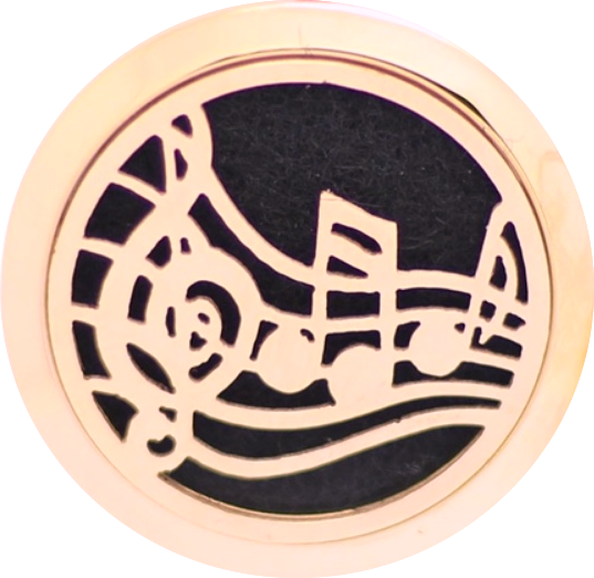 Rose Gold Music Notes Diffuser Statement Snap