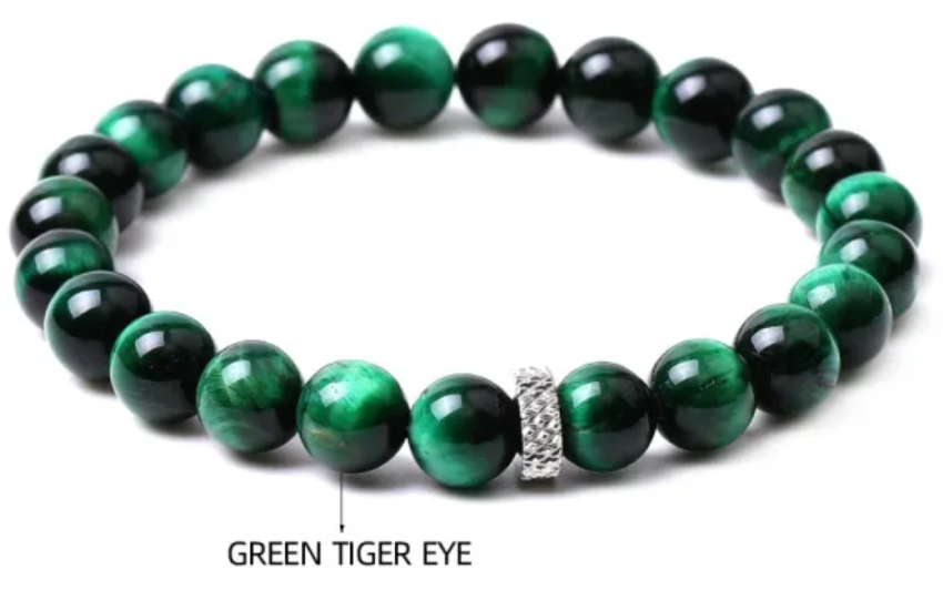 Green Tiger Eye Stretch Bracelet