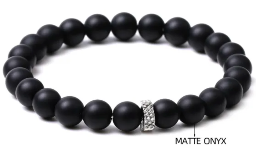 Matte Onyx Stretch Bracelet