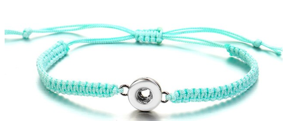 Petite Teal Woven Pull Bracelet