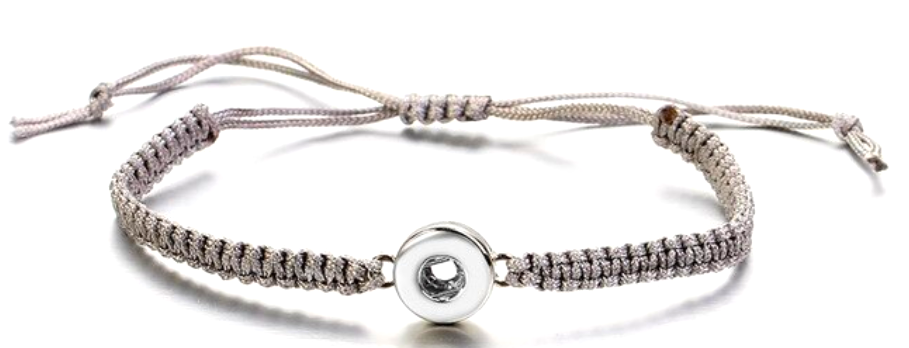 Petite Gray Woven Pull Bracelet