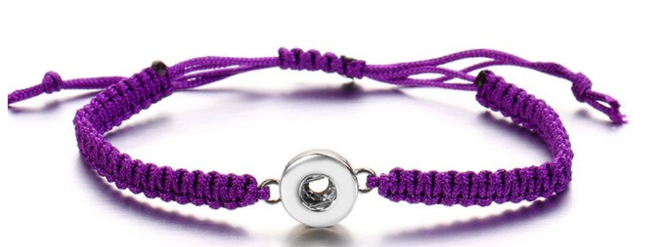 Petite Purple Woven Pull Bracelet