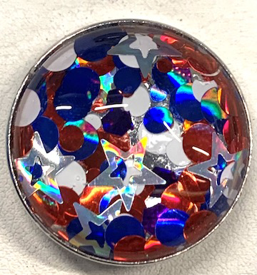 Statement Patriotic Glitter Snap