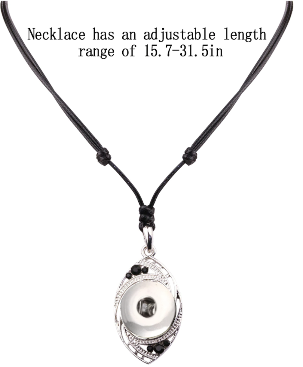 Statement Crystal Swirl Badge Reel Necklace