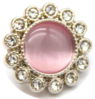 Petite Pink Cat's Eye Snap