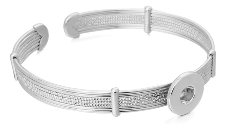 Petite Silver Tone Band Bracelet