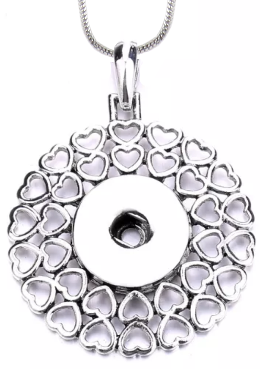 Statement Hearts Badge Reel Necklace