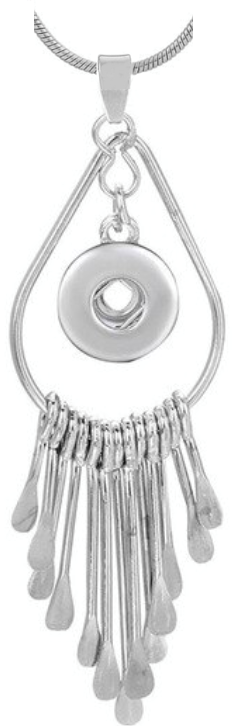 Petite Silver Tone Dangle Dream Catcher Necklace