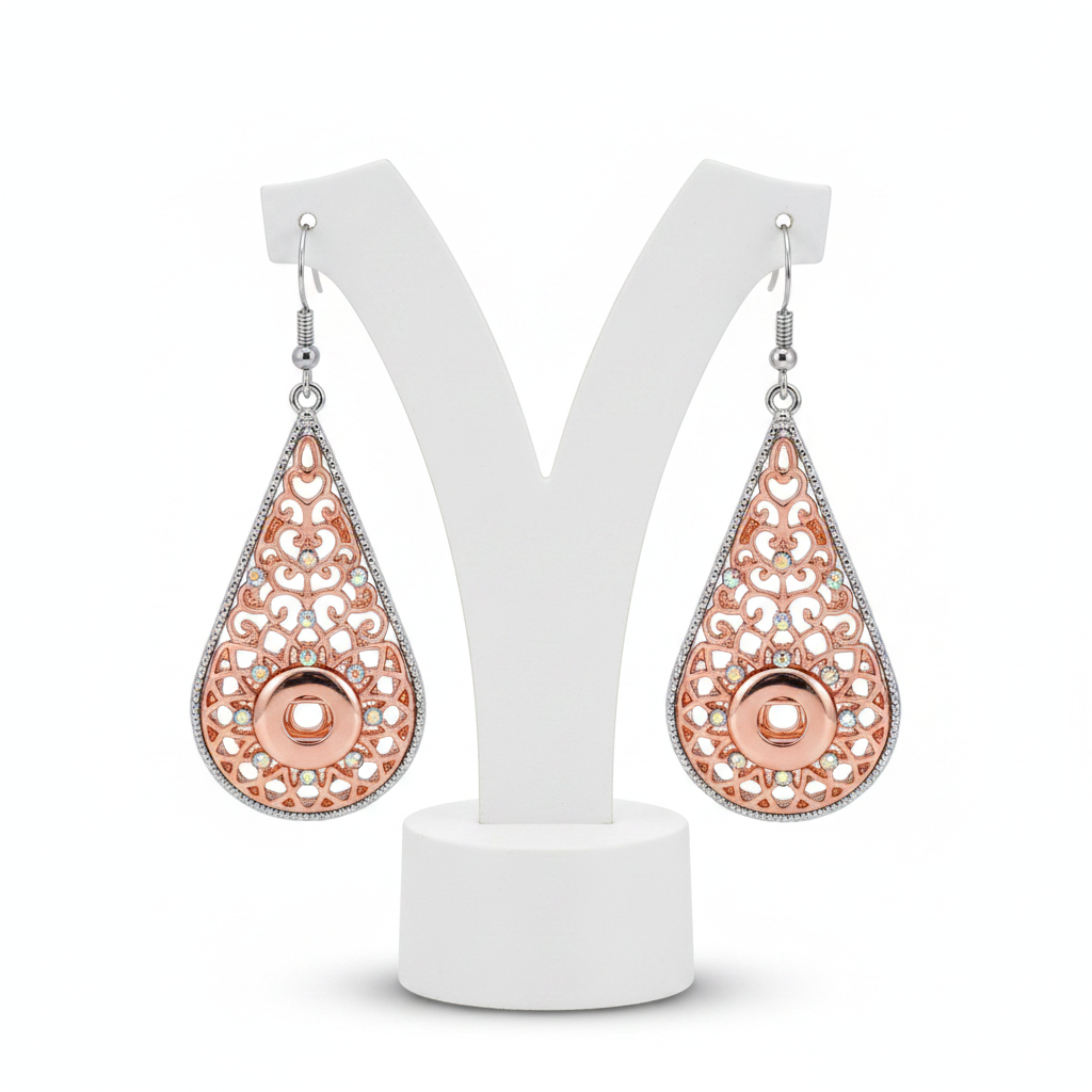 Petite Rose Gold & Silver Earrings