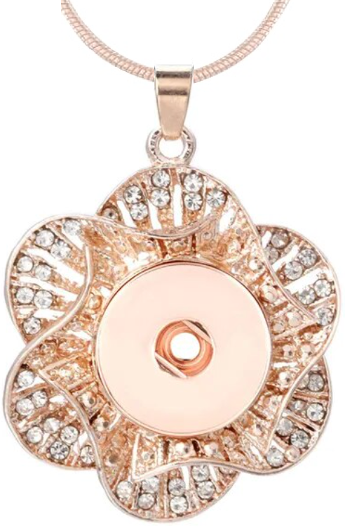 Statement Rose Gold Bling Crystal Necklace