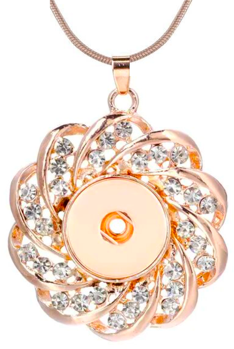 Statement Crystal Swirl Necklace