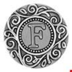 Statement Swirl Letter F Snap