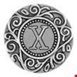 Statement Swirl Letter X Snap