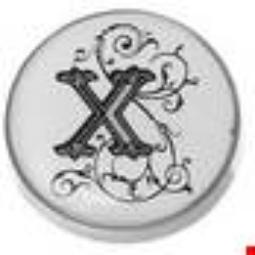 Statement Glassy Letter X Snap