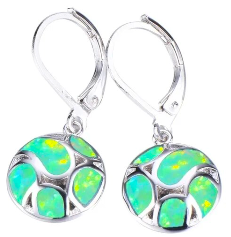 Bohemian Simulated Fire Opal Earrings