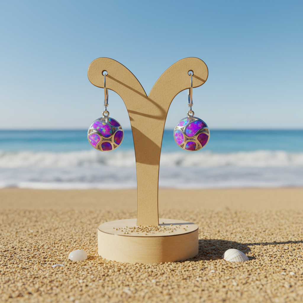 Bohemian Simulated Fire Opal Earrings