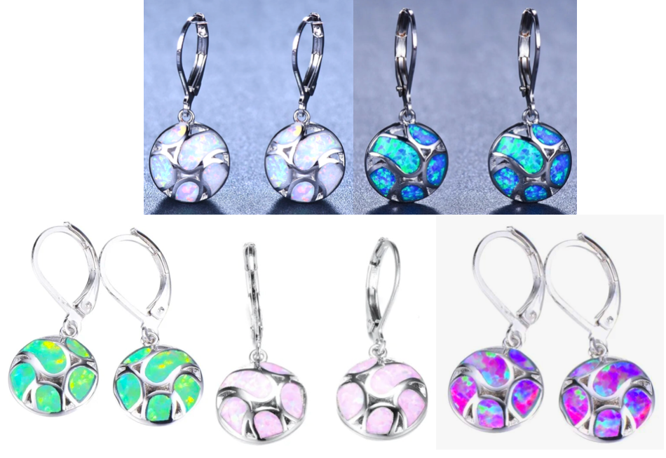 Bohemian Simulated Fire Opal Earrings