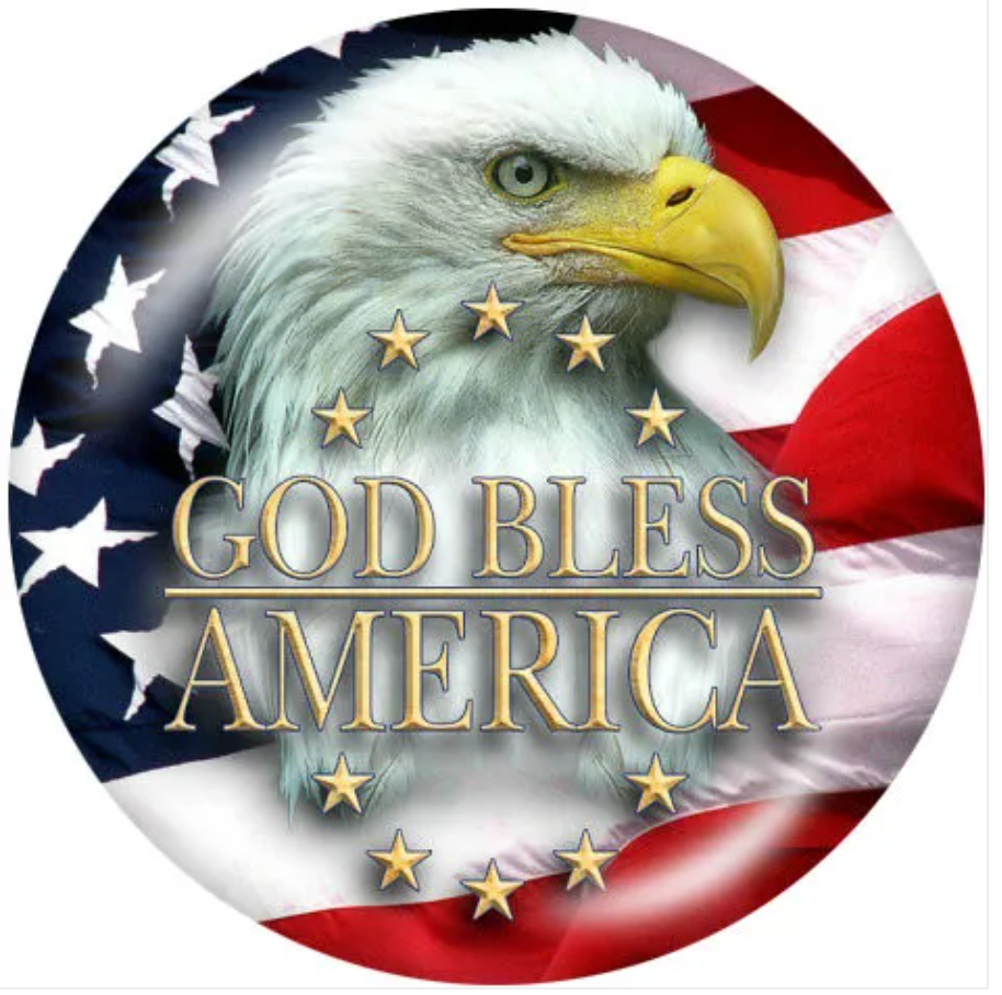 Statement Eagle God Bless America Snap