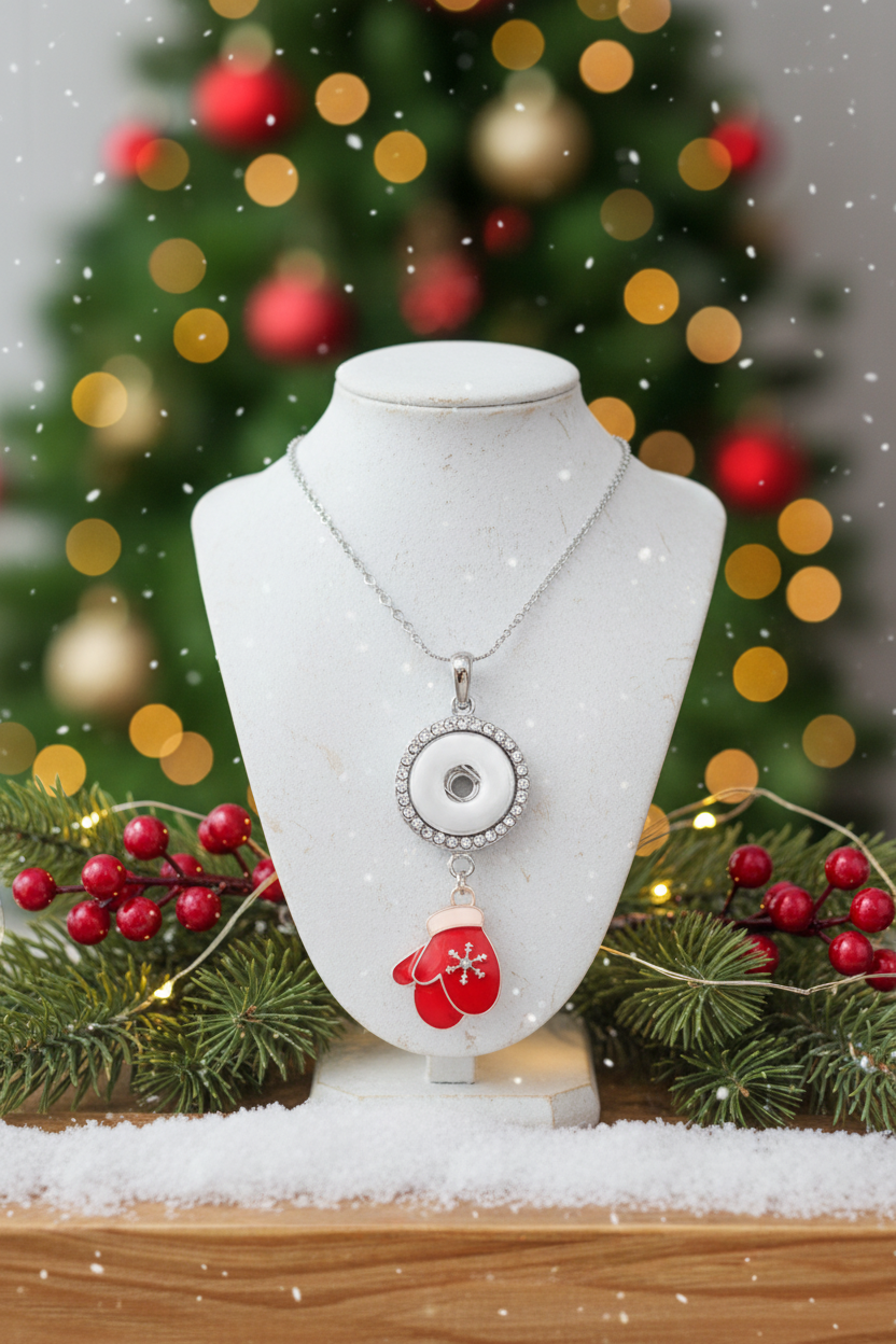 Statement Dangle Mittens Necklace