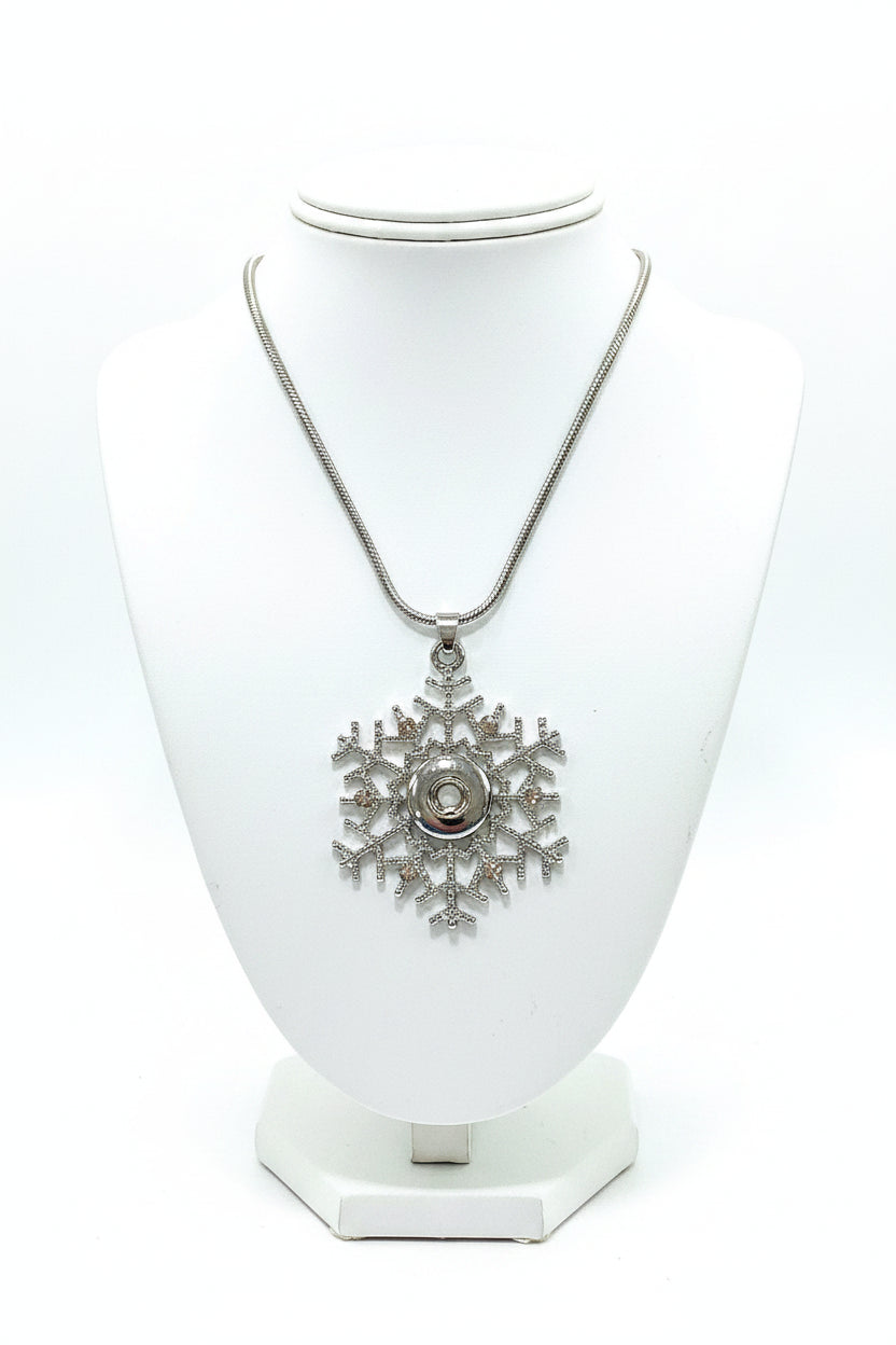 Petite Silver Crystal Snowflake Necklace