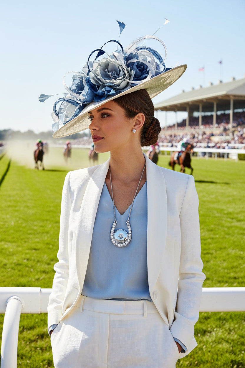 Statement Crystal Horseshow Necklace